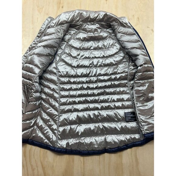 Bernardo Goose Down Puffer Vest Women's Lightweight Zip Pockets Size Medium Blue - Picture 3 of 7